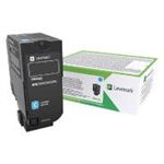 Toner Lexmark 74C20CE - originální | azurový, return