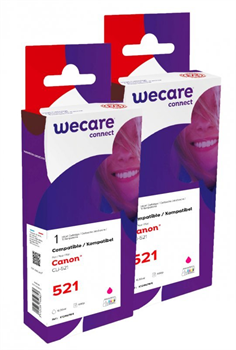 WECARE ARMOR sada ink kompatibilní s CANON CLI521M 2x10,5ml,červená,CLI-521 M